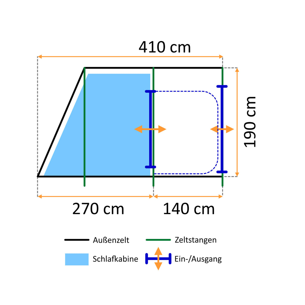 Tente tunnel « intelligente », 4 personnes