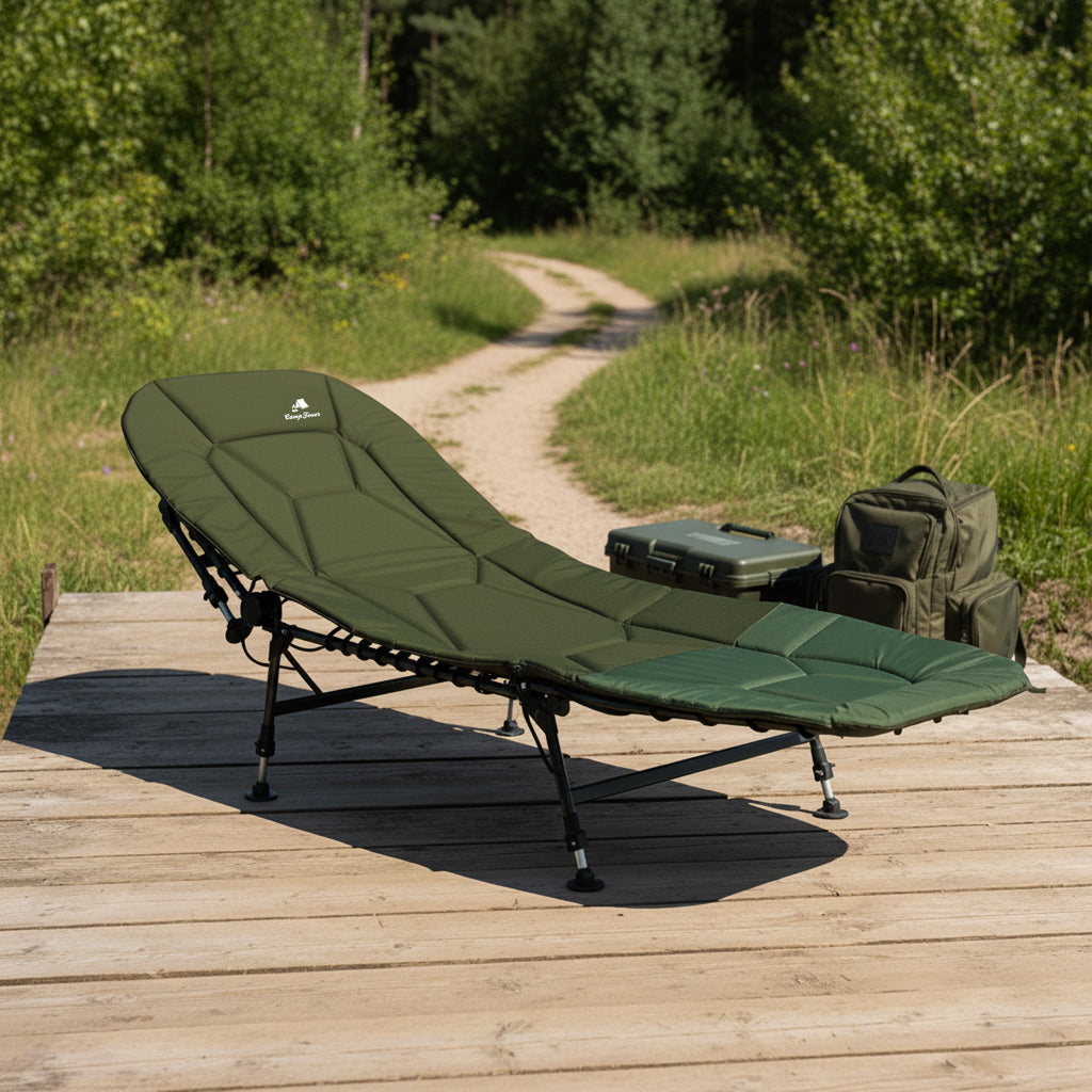 Carp fishing bed "XXL", 210 x 75 x 29 - 42 cm, height adjustable