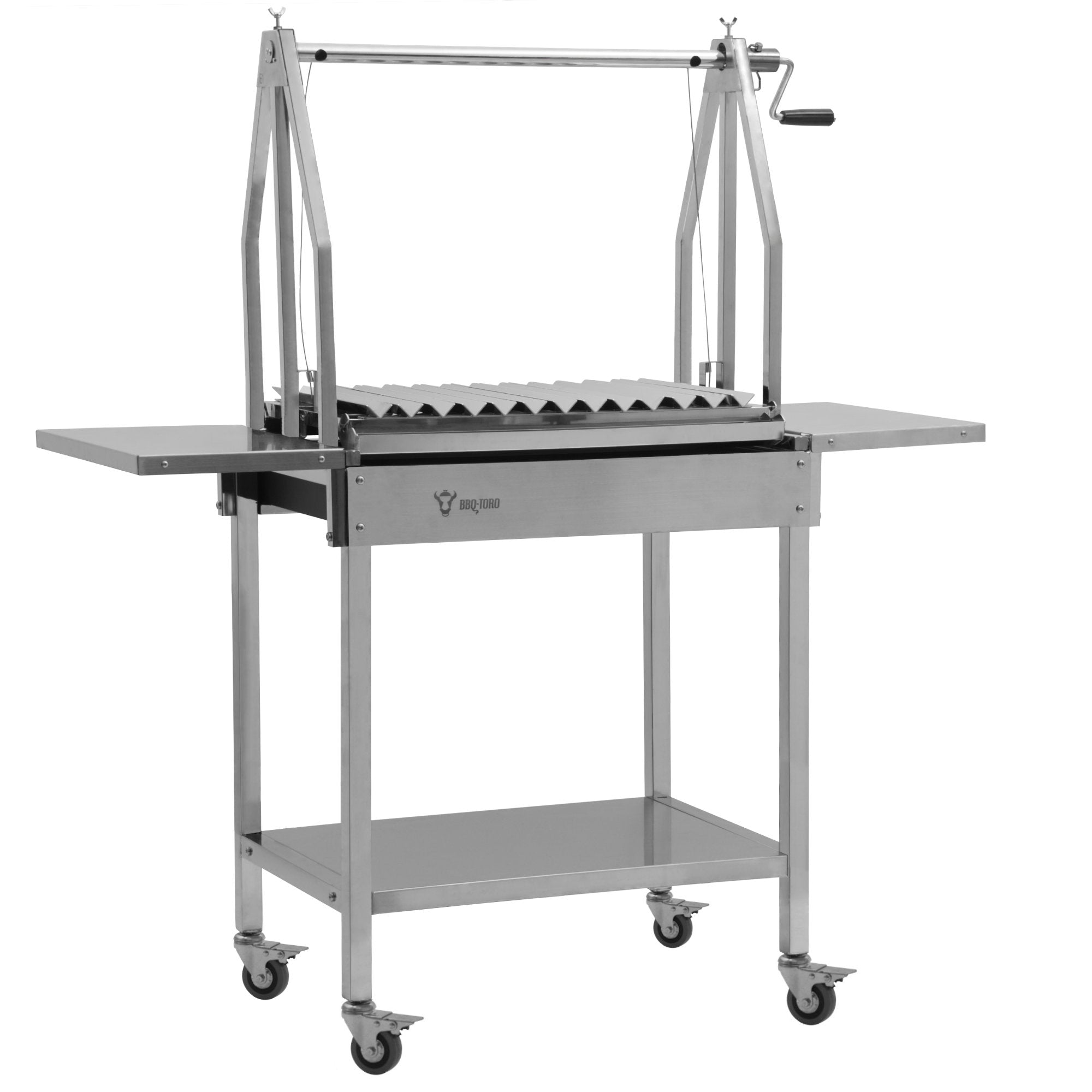 Asado Grill, 119 x 45 x 135 cm, stainless steel, including side shelves