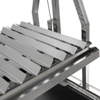 Grill Asado, 119 x 45 x 135 cm, acier inoxydable, avec étagères latérales