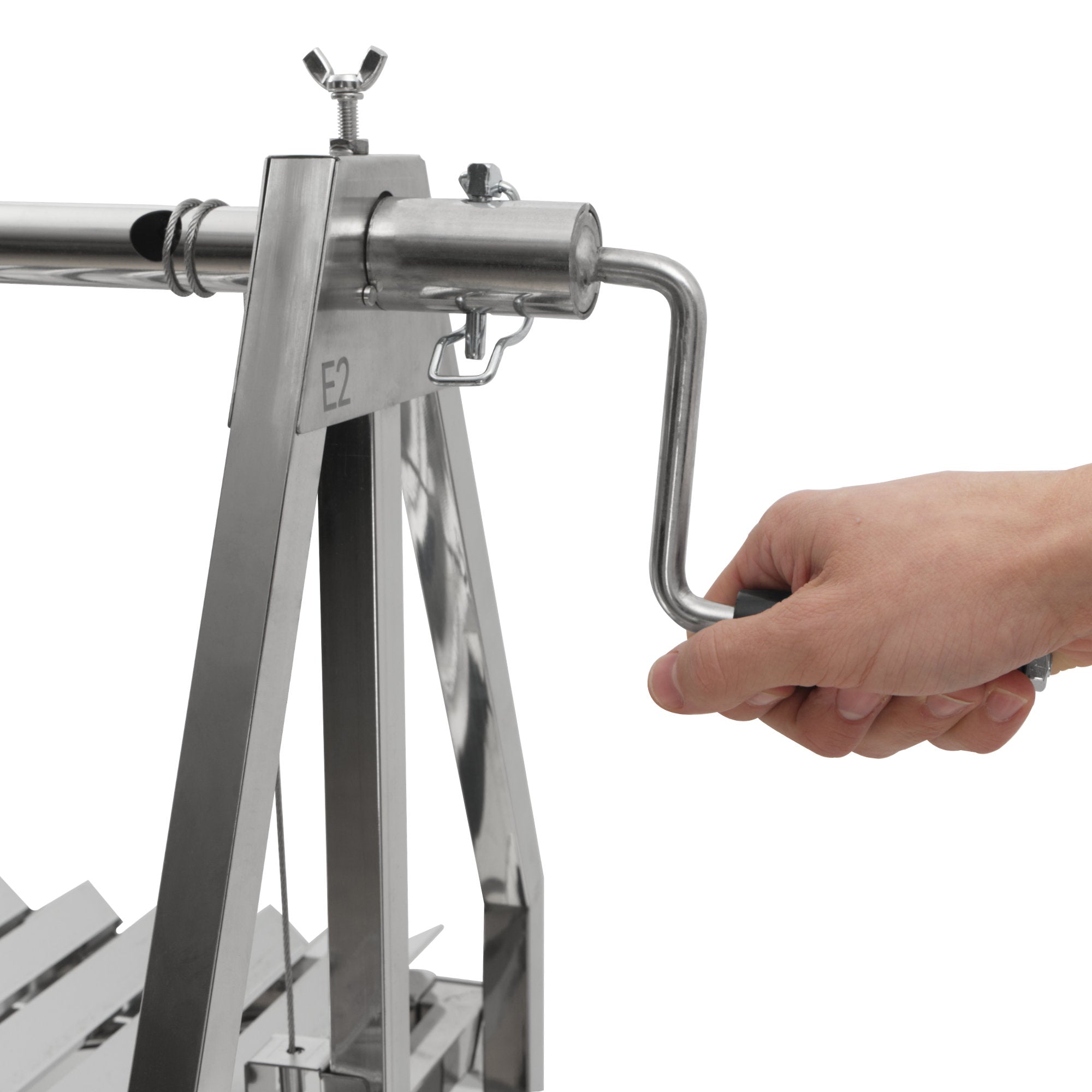 Asado Grill, 119 x 45 x 135 cm, stainless steel, including side shelves