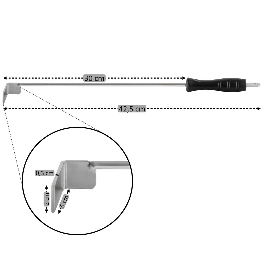 Aschehaken für Kamado, Edelstahl