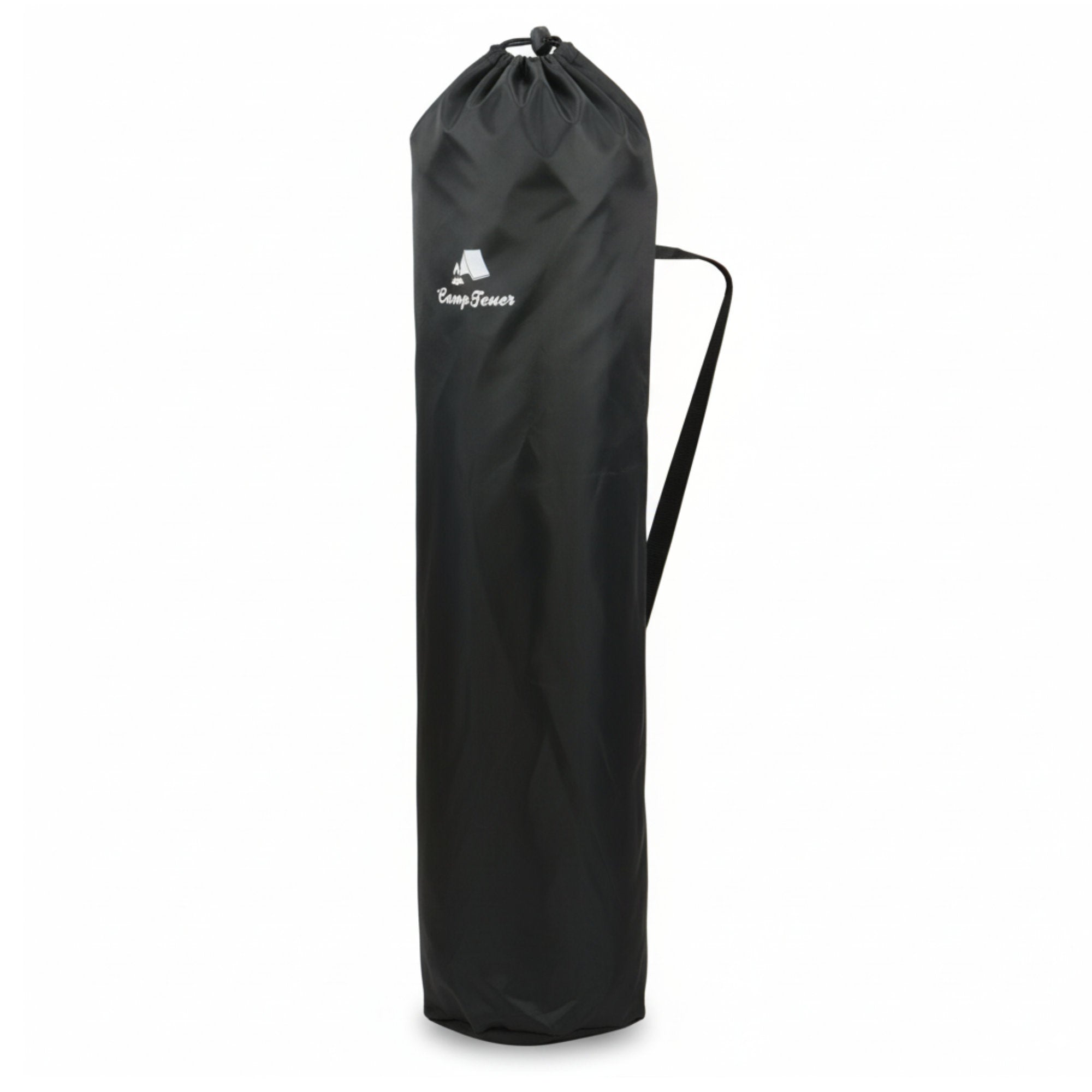 Fishing chair with fishing rod holder, foldable, including bag.