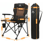 Chaise de pêche avec porte-canne à pêche, pliable, sac inclus.
