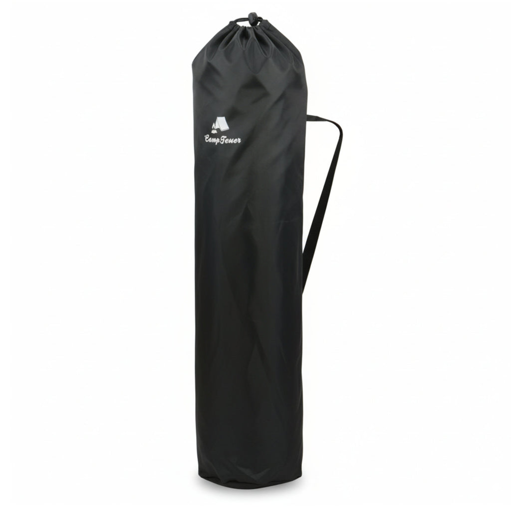 Fishing chair with fishing rod holder, foldable, including bag.