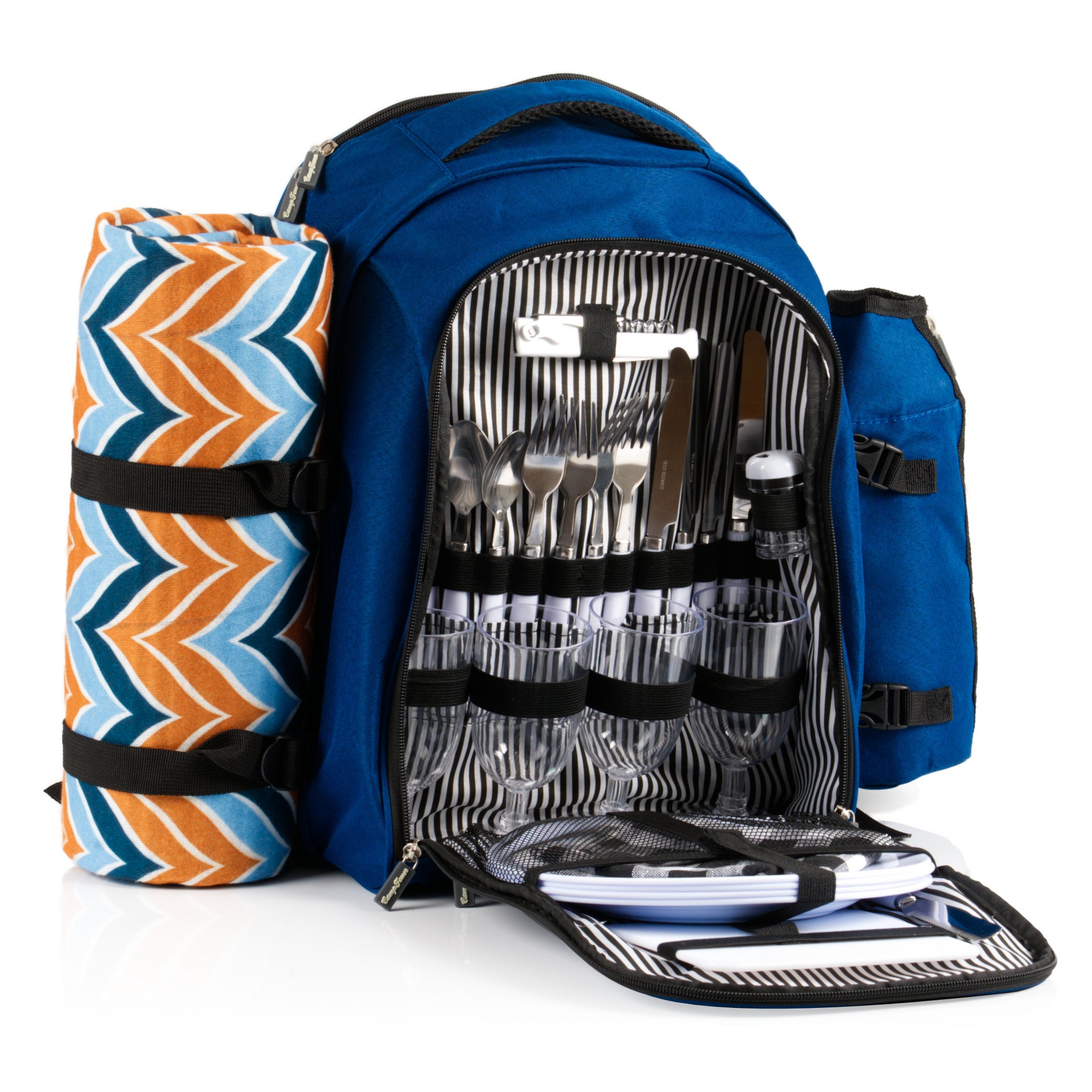 Picnic backpack, 32 pieces, for 4 people