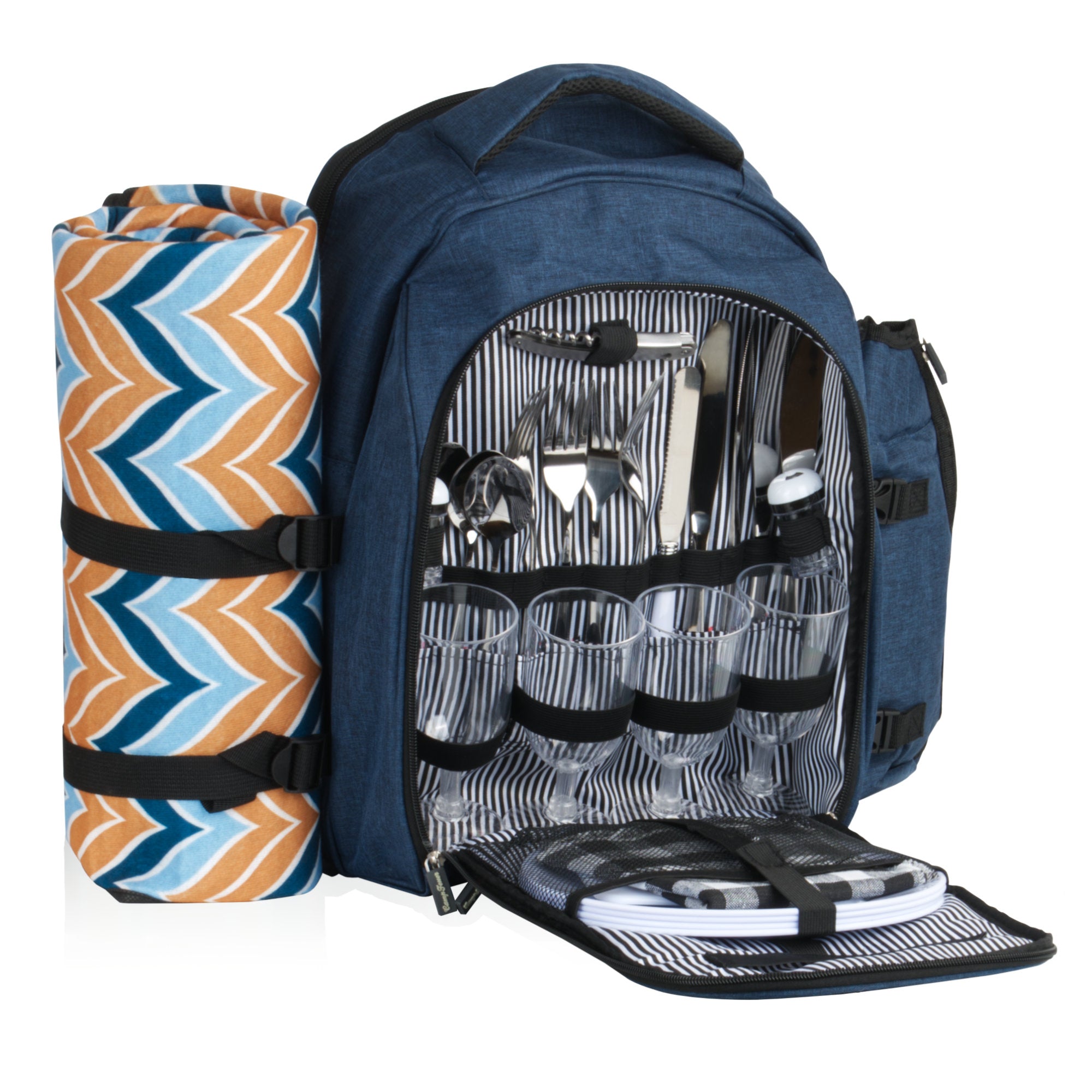 Picnic backpack, 32 pieces, for 4 people