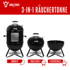 Fumoir 3 en 1, Ø 47 cm, avec thermomètre