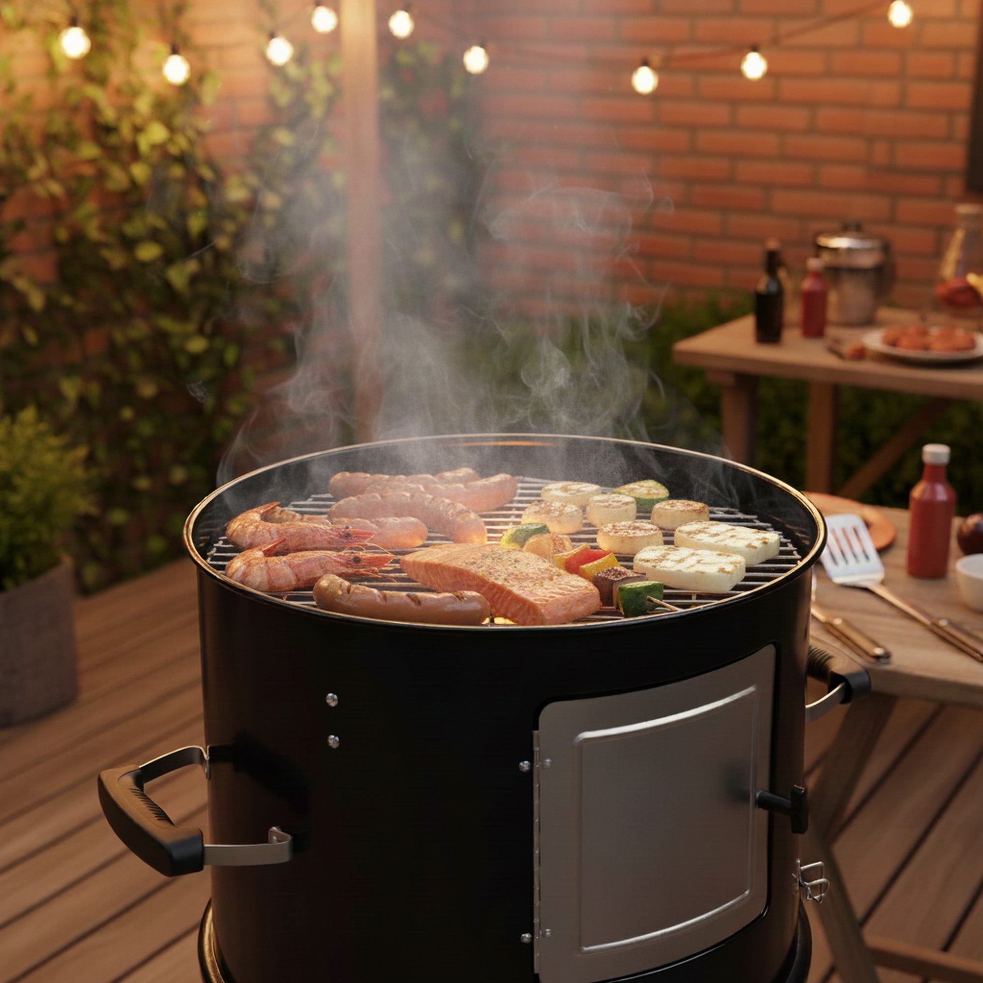 Fumoir 3 en 1, Ø 47 cm, avec thermomètre