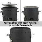 Marmite Ø 29 cm, comprenant la marmite et la grille.