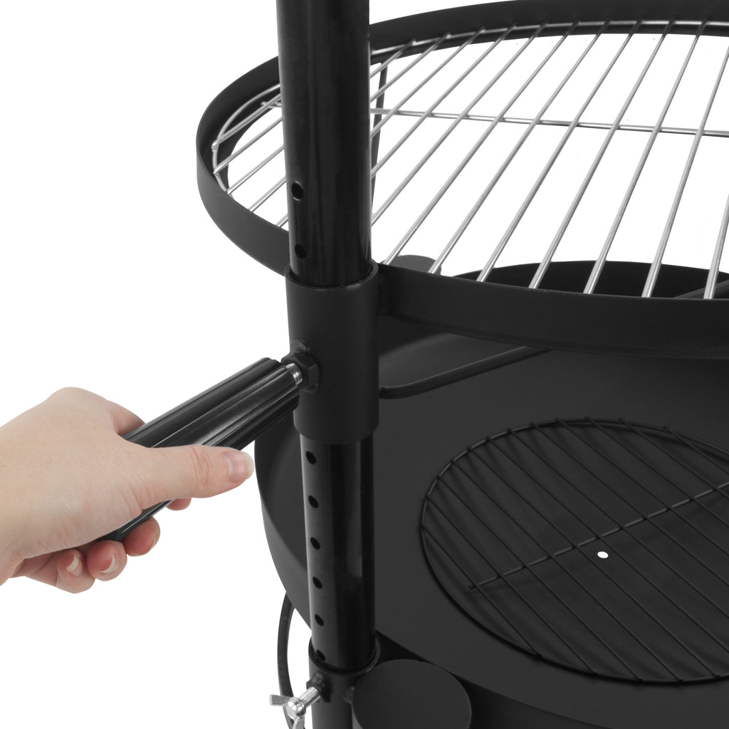 Feuerschale mit höhenverstellbaren Grillrost, Ø 50 cm