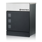 Boîte aux lettres, anthracite RAL 7016, acier revêtu par poudre, avec compartiment à colis