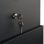 Boîte aux lettres, anthracite RAL 7016, acier revêtu par poudre, avec compartiment à colis