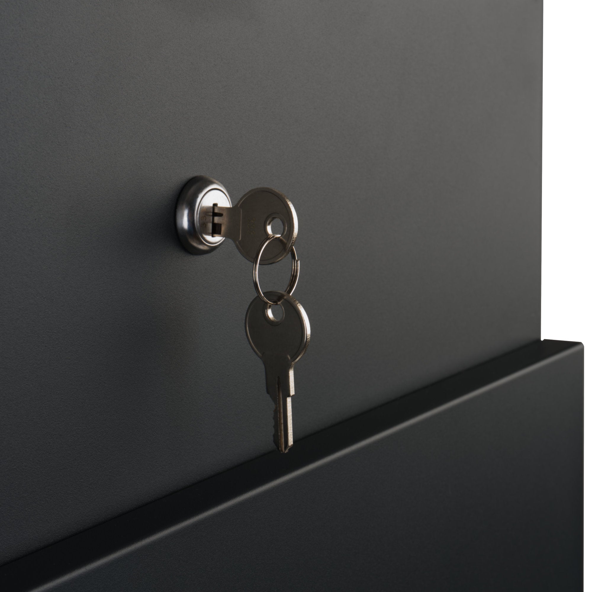 Mailbox, powder-coated steel, including parcel compartment