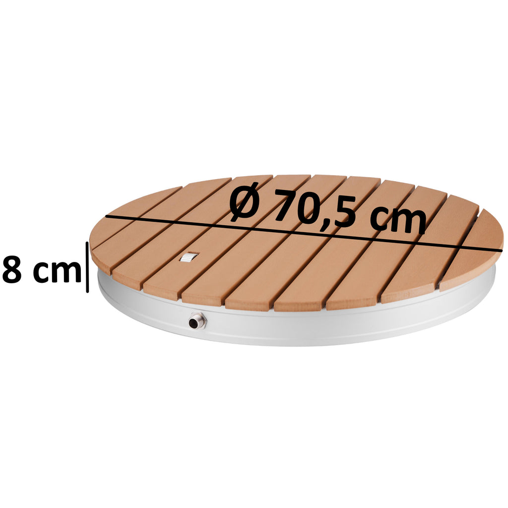 Floor shower, wood look, fountain height up to 4 m