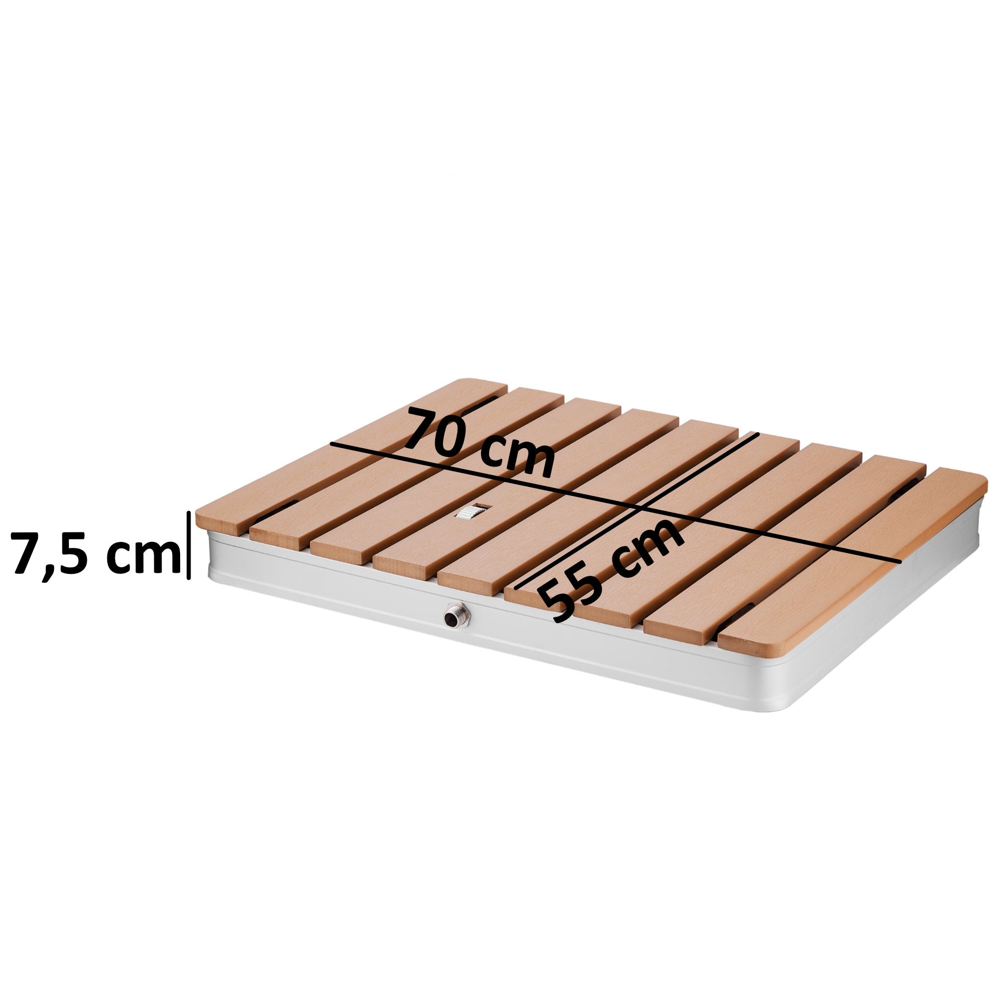 Floor shower, wood look, fountain height up to 4 m