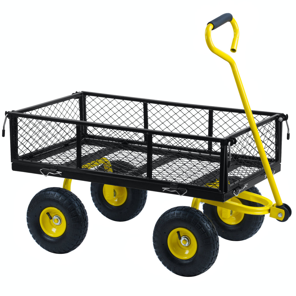Handcart, load capacity up to 350 kg, 75 liters, black/yellow