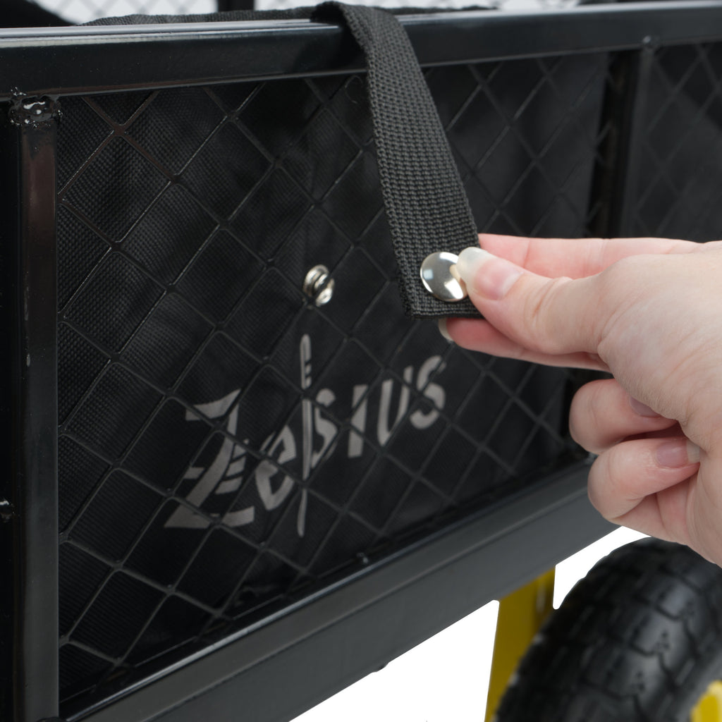 Handcart, load capacity up to 350 kg, 75 liters, black/yellow