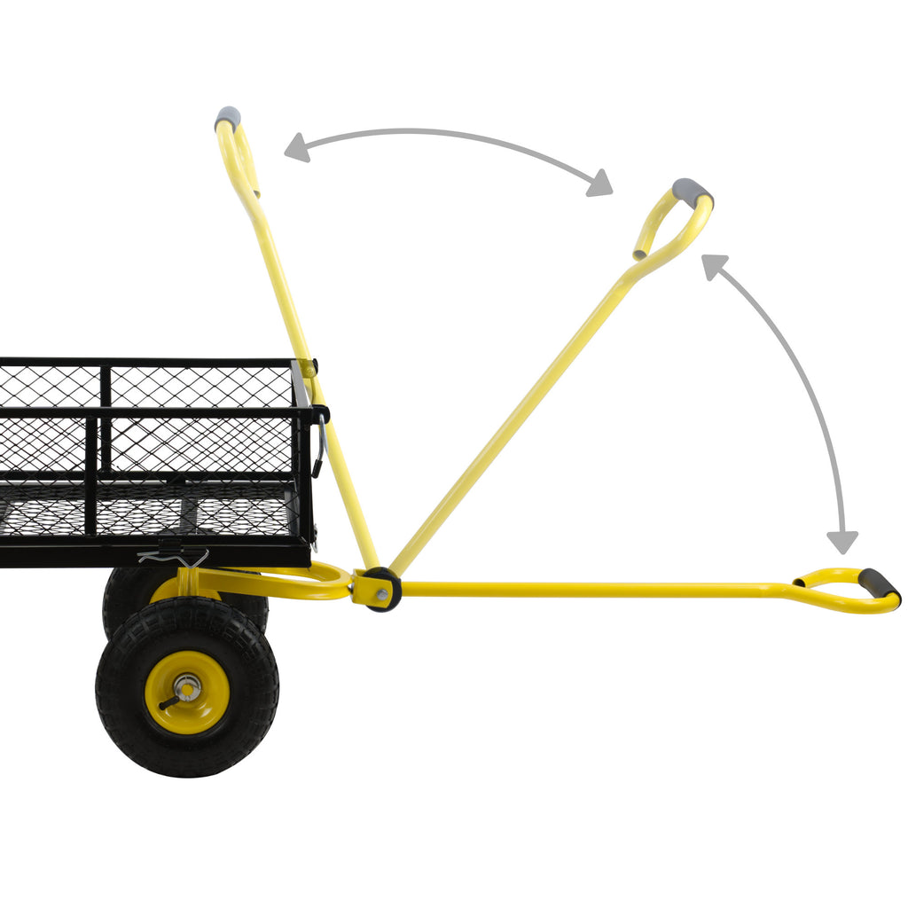Handcart, load capacity up to 350 kg, 75 liters, black/yellow