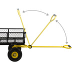 Chariot à bras, capacité de charge jusqu'à 350 kg, 75 litres, noir/jaune