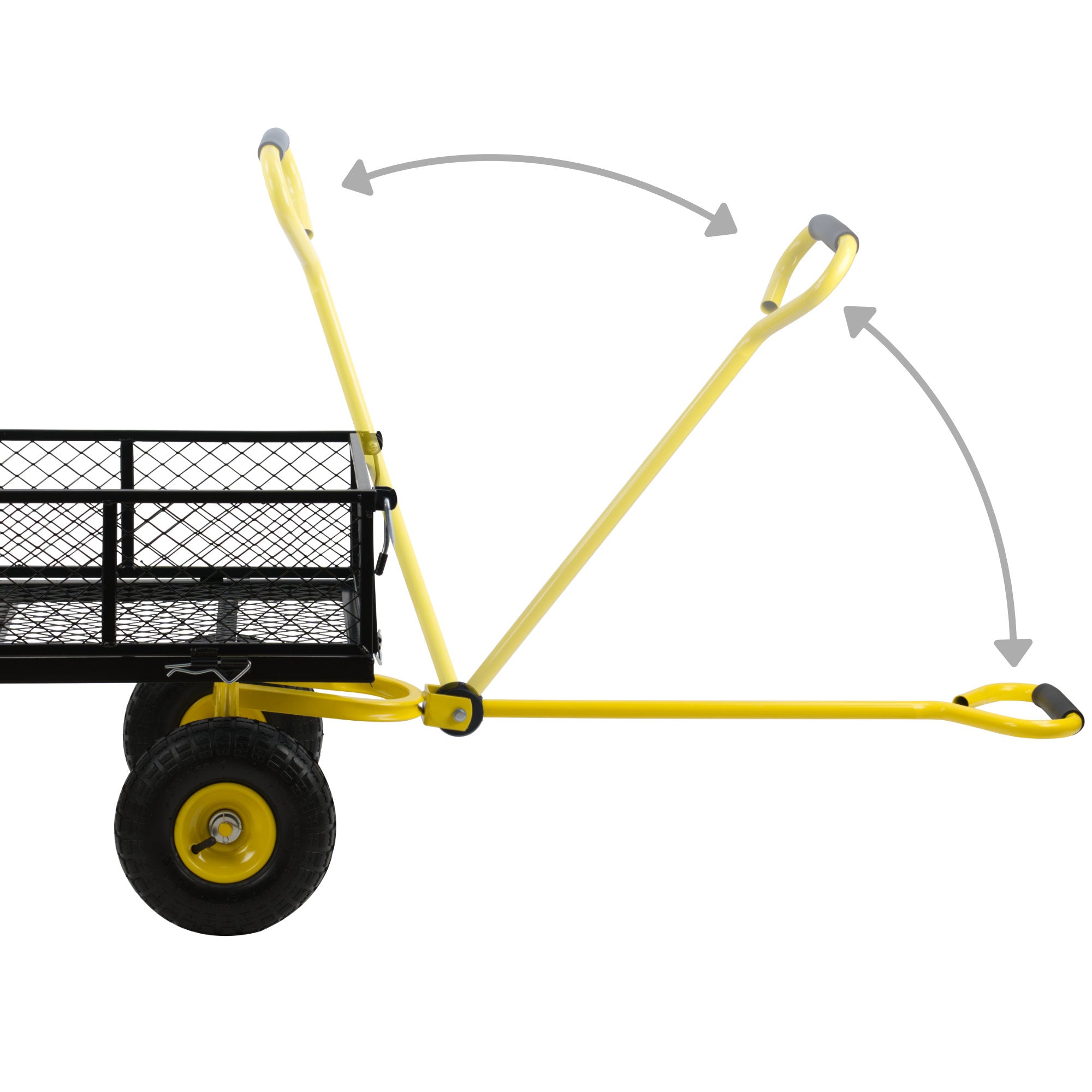 Handcart, load capacity up to 350 kg, 75 liters, black/yellow