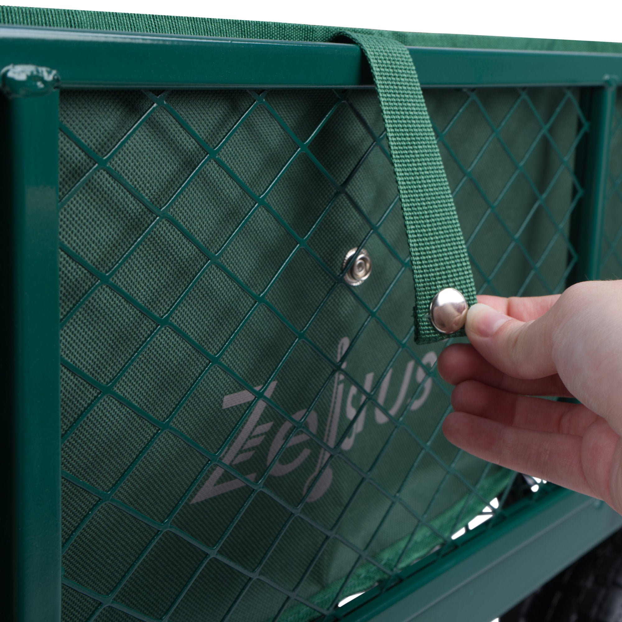 Handcart, load capacity up to 350 kg, 105 liters, green/yellow