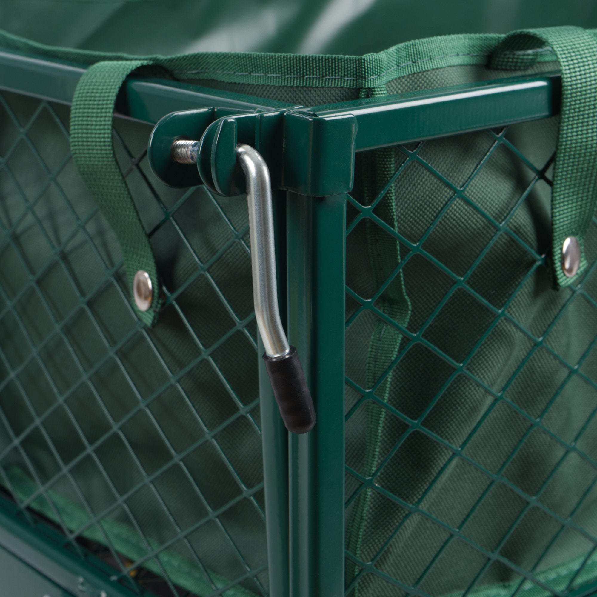 Handcart, load capacity up to 350 kg, 105 liters, green/yellow