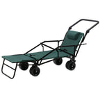 Bollerwagen mit Liegefunktion, belastbar bis 100 kg, Grün