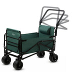 Bollerwagen mit Liegefunktion, belastbar bis 100 kg, Grün
