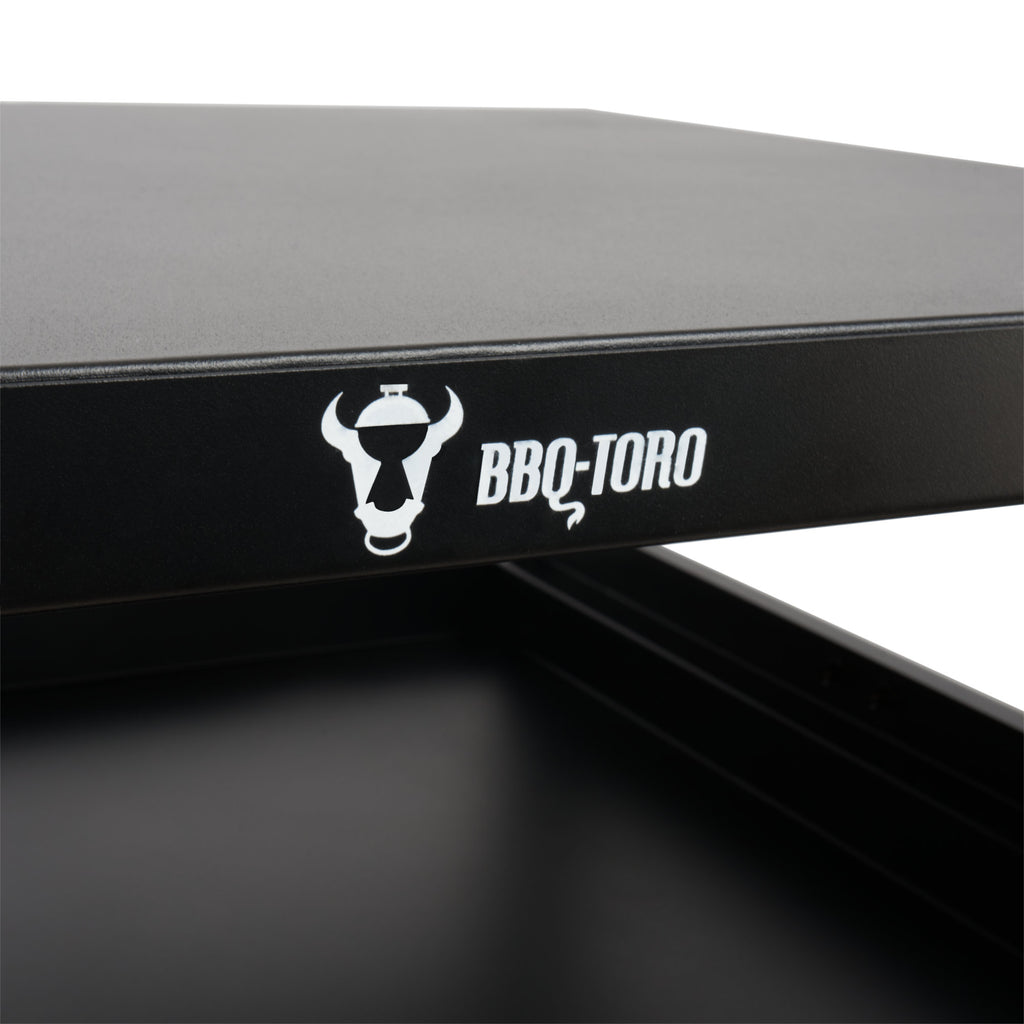 Chariot de barbecue, noir, 80 x 65,5 x 86,5 cm, comprenant une grande surface de travail