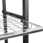 Chariot de barbecue, noir, 80 x 65,5 x 86,5 cm, comprenant une grande surface de travail