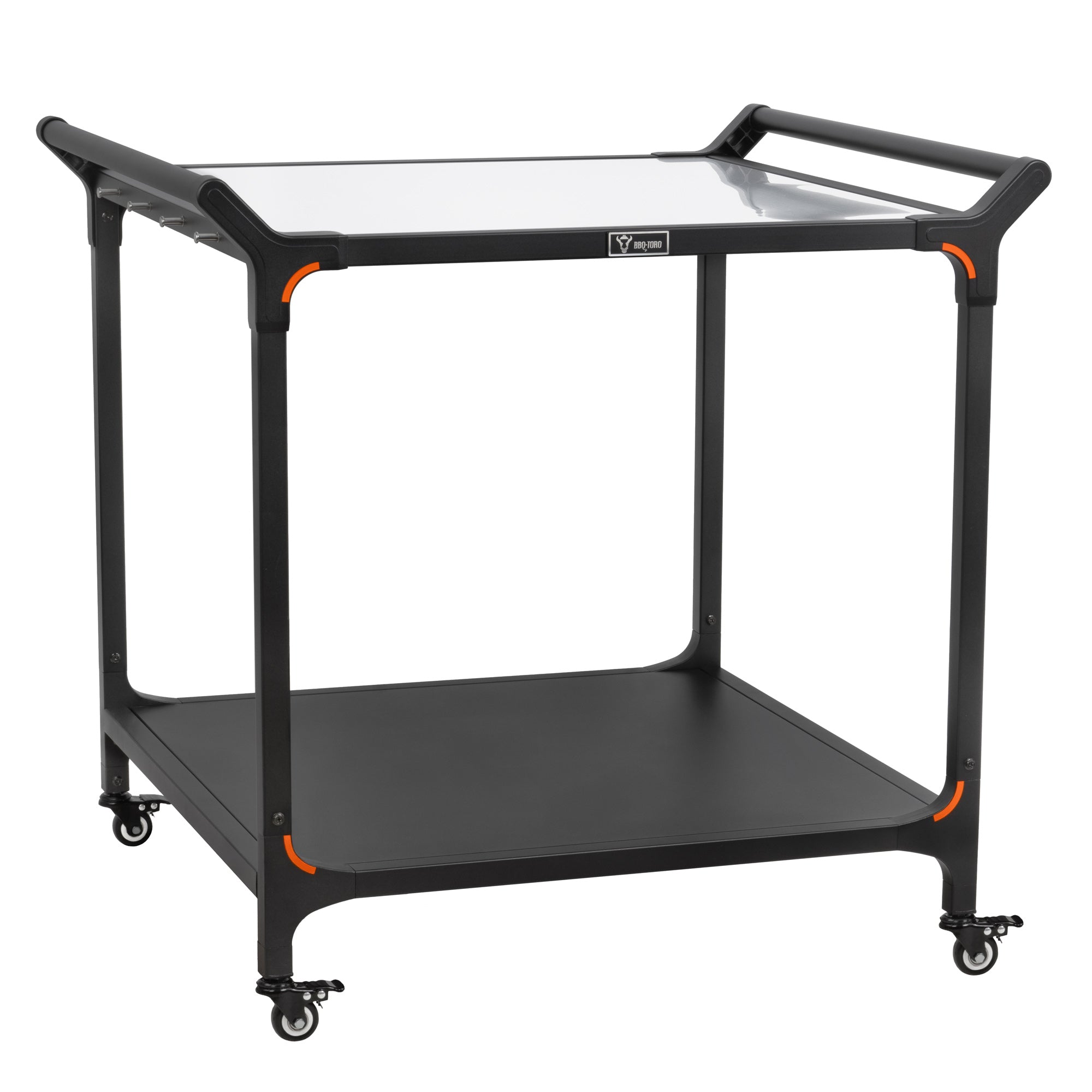 Chariot de barbecue, noir, 94 x 81 x 90 cm, comprenant un grand plan de travail