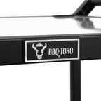 Chariot de barbecue, noir, avec grande surface de travail