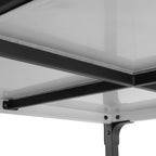 Chariot de barbecue, noir, avec grande surface de travail