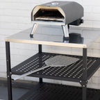 Chariot de barbecue, noir, 80 x 80 x 83 cm, comprenant un grand plan de travail