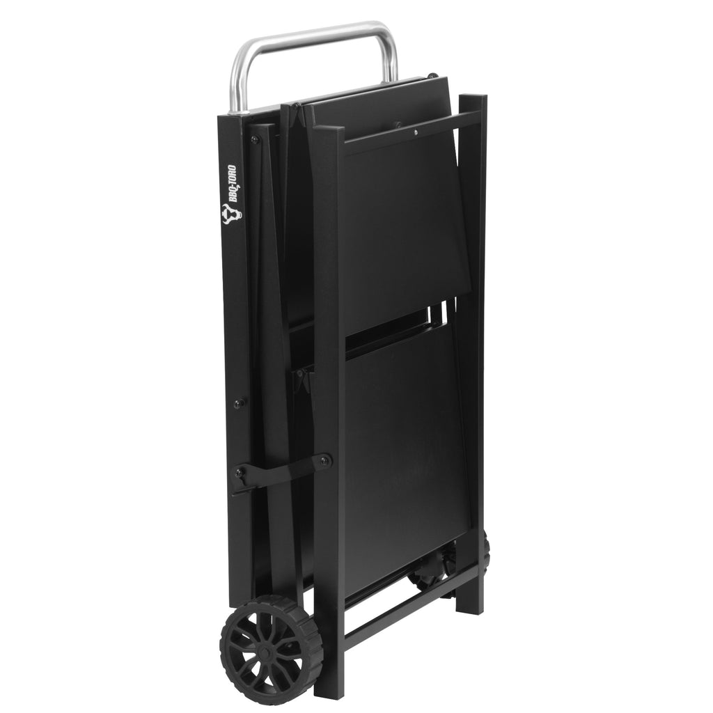 Chariot de barbecue, 60 x 80 x 82 cm, pliable, avec grande surface de travail