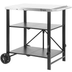 Grill cart, 60 x 80 x 82 cm, foldable, incl. large work surface
