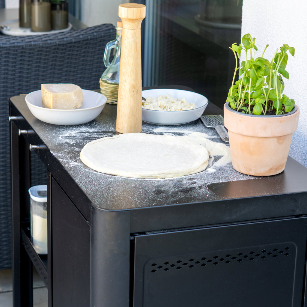 Chariot barbecue, 95 x 50 x 80 cm, comprenant une grande surface de travail