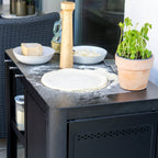 Chariot barbecue, 95 x 50 x 80 cm, comprenant une grande surface de travail