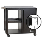 Chariot barbecue, 95 x 50 x 80 cm, comprenant une grande surface de travail