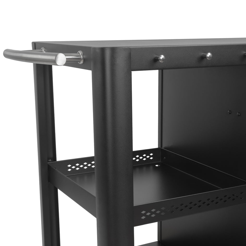 Chariot barbecue, 95 x 50 x 80 cm, comprenant une grande surface de travail