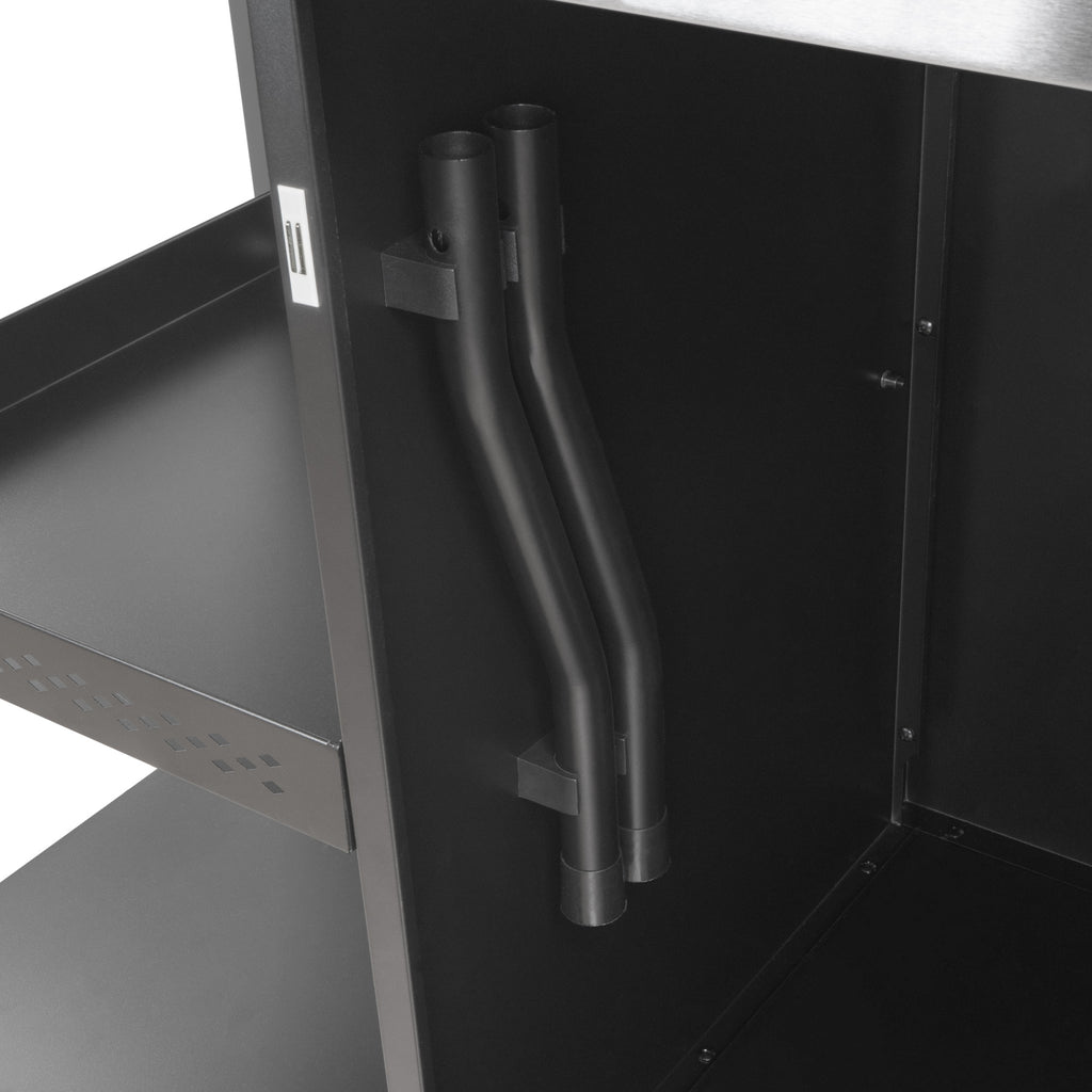 Chariot barbecue, 95 x 50 x 80 cm, comprenant une grande surface de travail