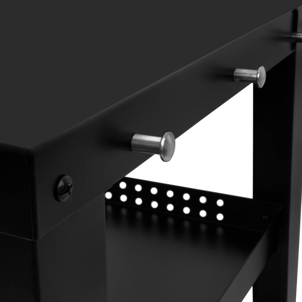 Grillwagen, schwarz, 125 x 57 x 104 cm, inkl. Windschutz