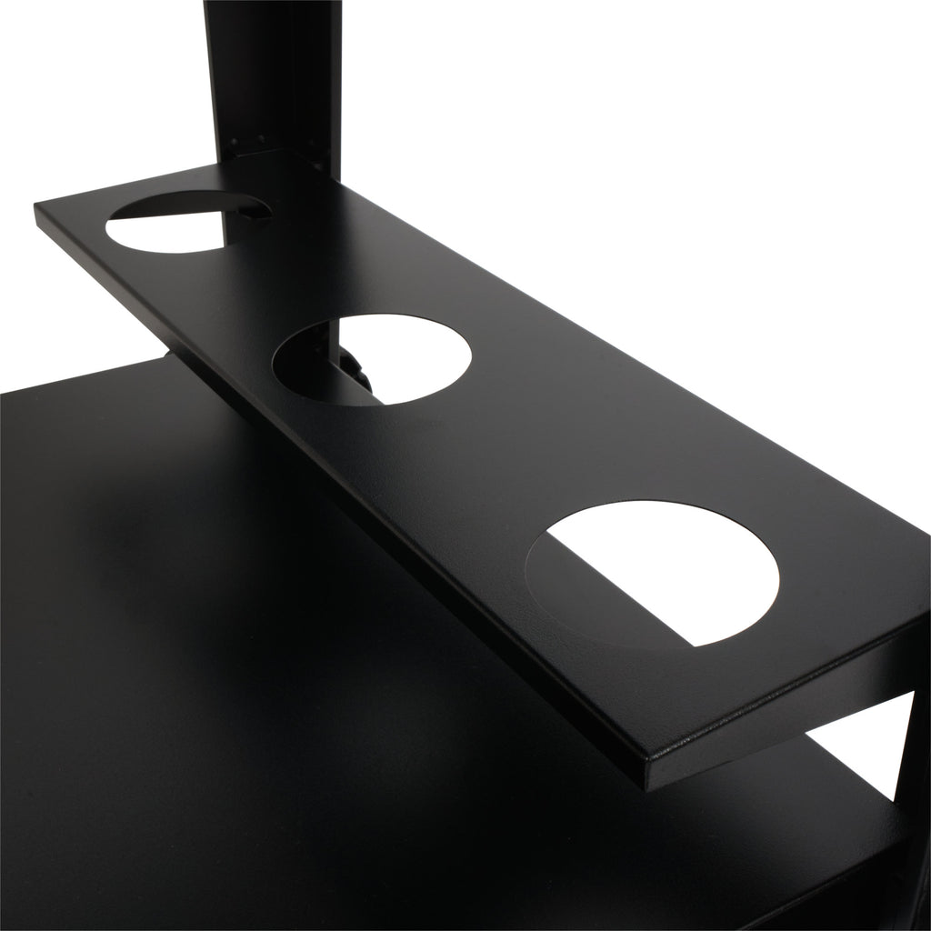 Grillwagen, schwarz, 125 x 57 x 104 cm, inkl. Windschutz