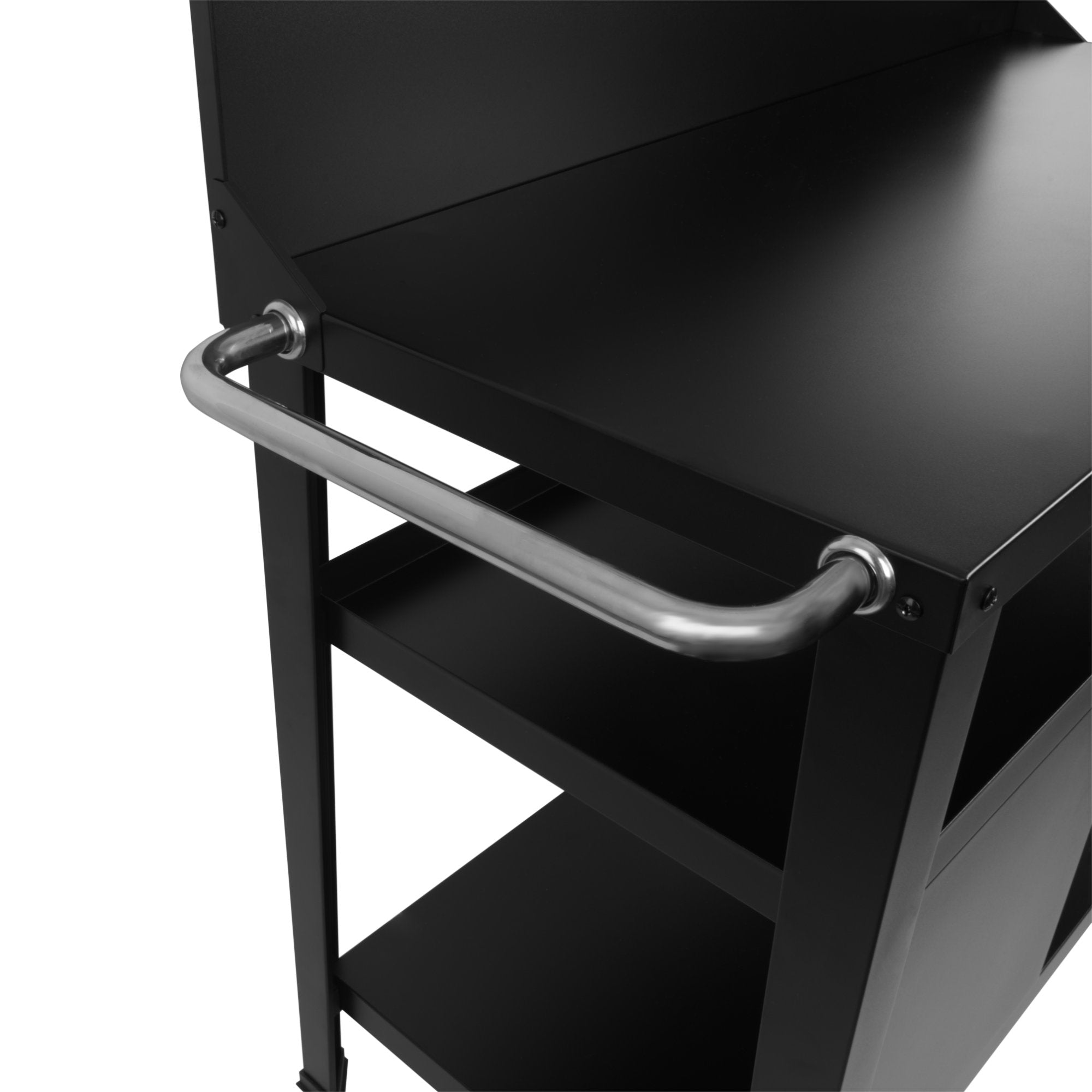 Grillwagen, schwarz, 125 x 57 x 104 cm, inkl. Windschutz