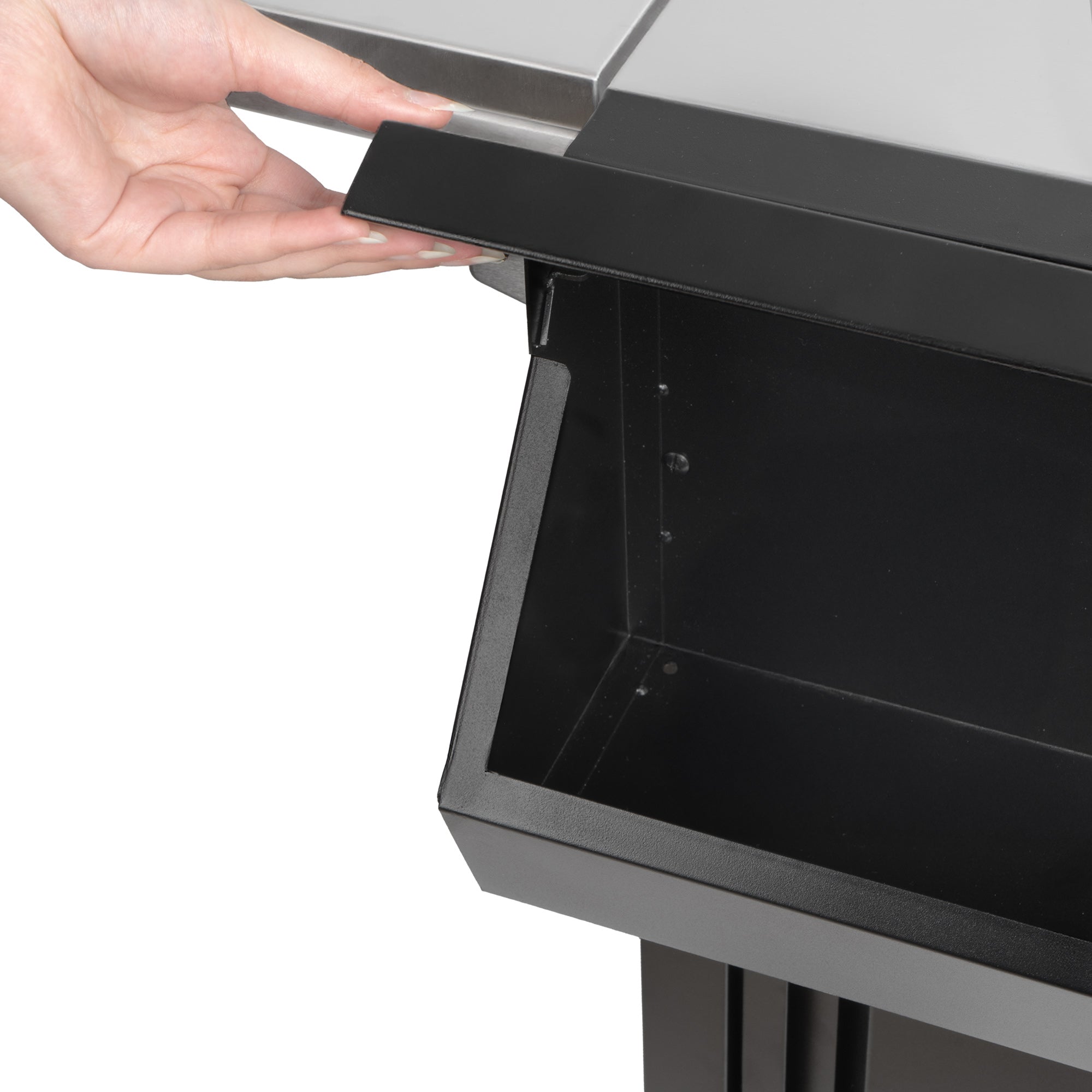 Chariot de barbecue, noir, 100 x 73 x 91 cm, comprenant une grande surface de travail