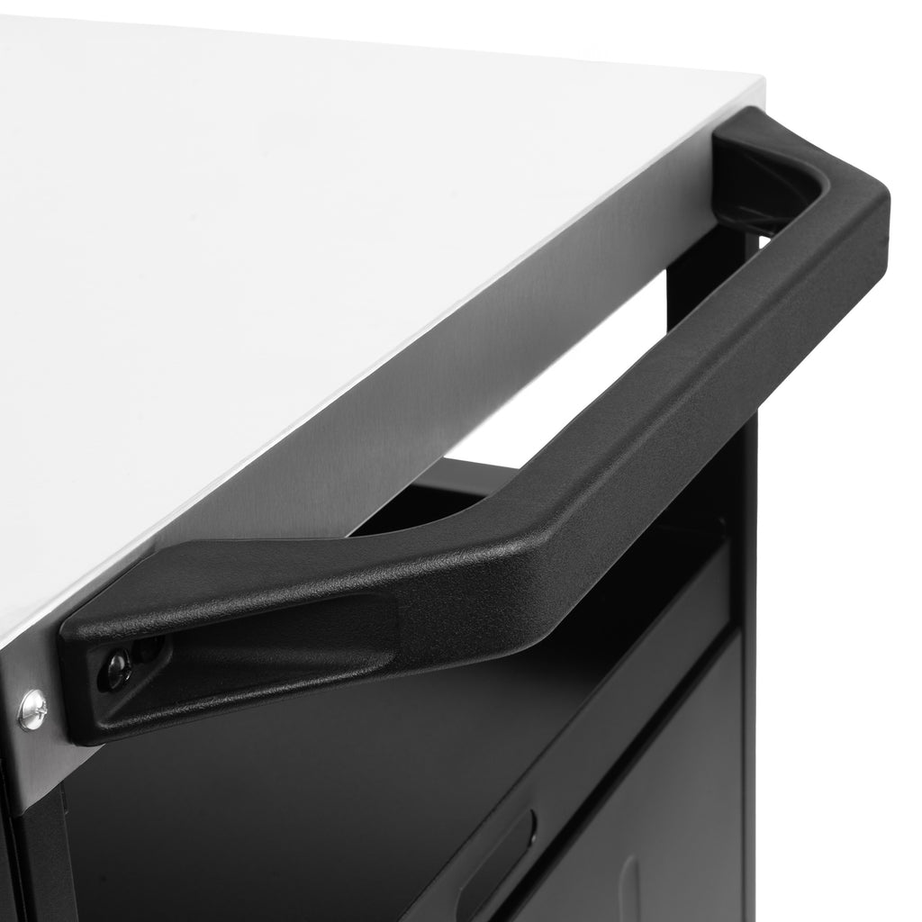 Chariot de barbecue, noir, 100 x 73 x 91 cm, comprenant une grande surface de travail