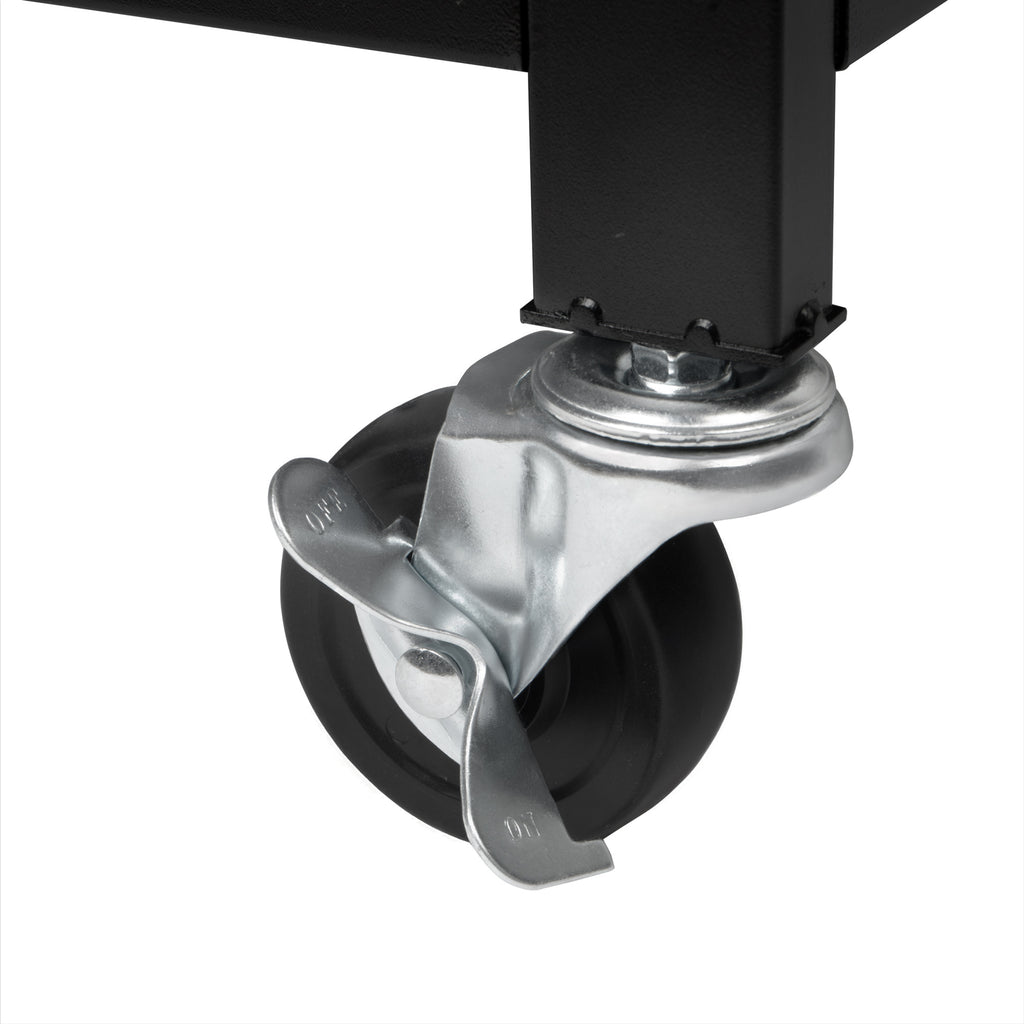 Chariot de barbecue, noir, 100 x 73 x 91 cm, comprenant une grande surface de travail