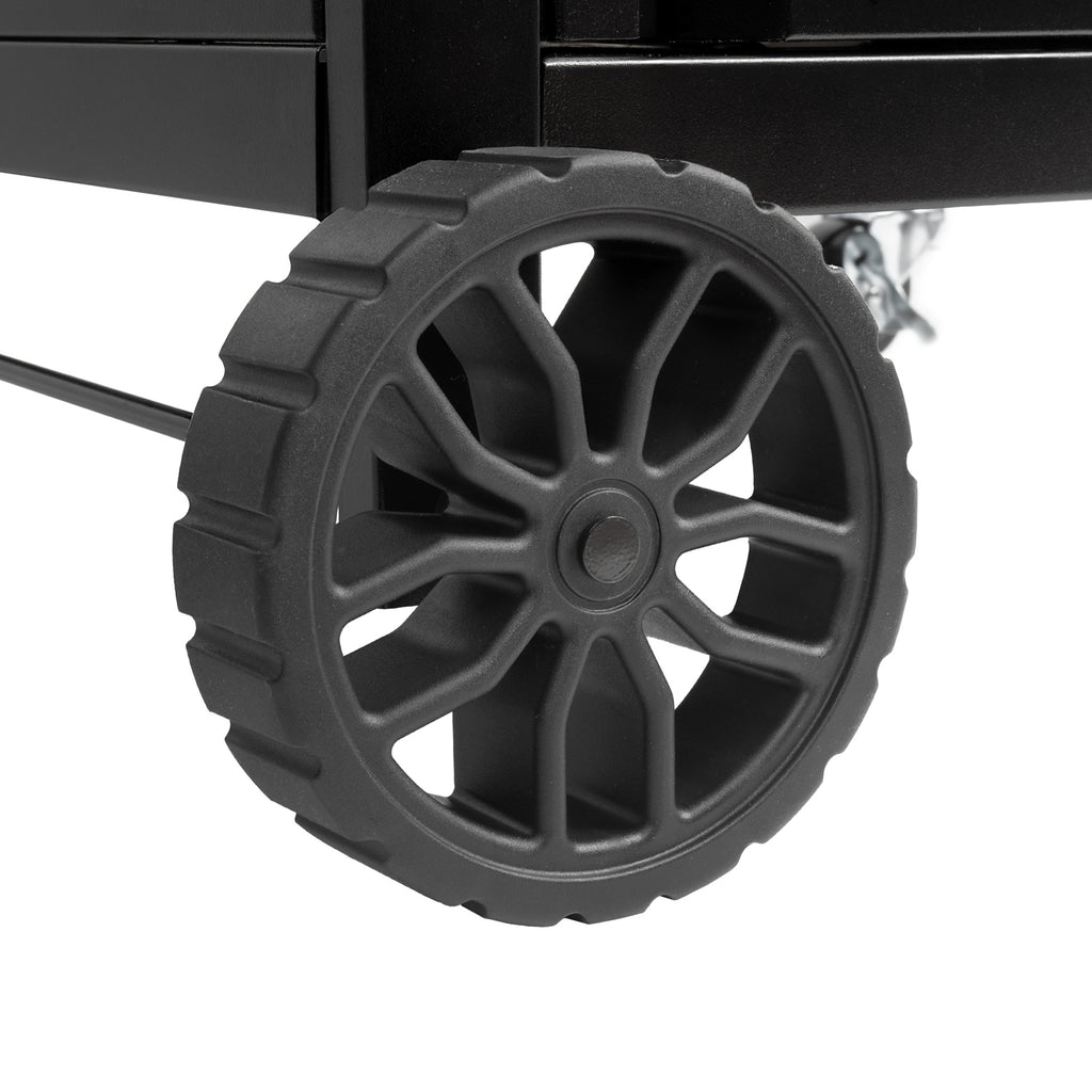 Chariot de barbecue, noir, 100 x 73 x 91 cm, comprenant une grande surface de travail