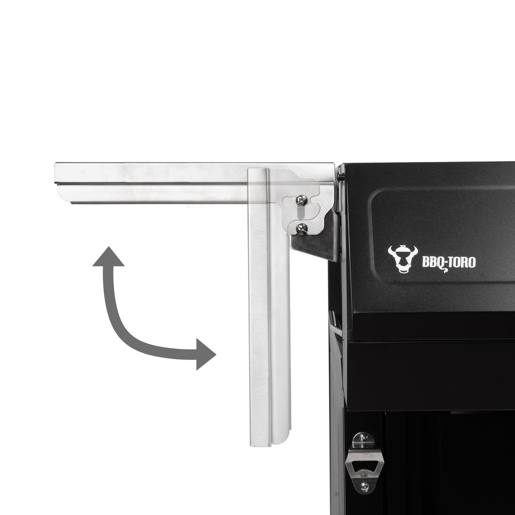 Chariot de barbecue, noir, 100 x 73 x 91 cm, comprenant une grande surface de travail